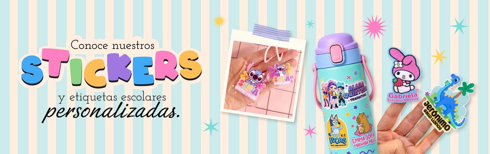 Conoce nuestros stickers y etiquetas escolares personalizadas